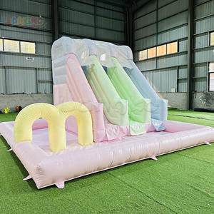 Toboggan aquatique gonflable en PVC pastel amusant <span class=keywords><strong>pour</strong></span> intérieur et extérieur, parcours d'obstacles <span class=keywords><strong>pour</strong></span> enfants, <span class=keywords><strong>piscine</strong></span> à jets d'eau <span class=keywords><strong>pour</strong></span> <span class=keywords><strong>location</strong></span> d'événements et fêtes d'<span class=keywords><strong>anniversaire</strong></span> - Product Image 4