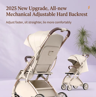Poussette bébé automatique de voyage avec siège auto, poussette en cuir allemande Murah ultra légère