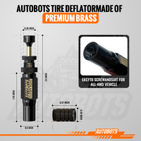 AUTOBOTS Vente en gros Accessoires portables réglables à arrêt automatique 4x4 Dégonfleur de pneu en laiton automatique avec valve à pointe