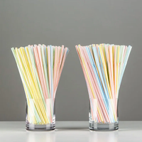Pailles jetables en PLA personnalisées pour thé au lait Boba, biodégradables et compostables, aux couleurs saisissantes pour les fêtes