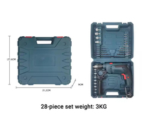 Perceuse à percussion multifonction de qualité industrielle 220V, batterie lithium rechargeable, vitesse variable, couple de 30 Nm, personnalisable OEM