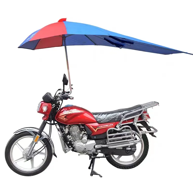 Windproof scooter elétrico ao ar livre bicicleta moto moto guarda-chuva para correu e sol motocicleta guarda-chuva