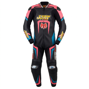 Combinaison de course premium Ramaha pour homme, 1 pièce, en cuir de vache véritable/cuir de kangourou, style MotoCP, combinaison de course sur circuit, niveau de protection 2 - Product Image 1