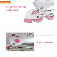 Patins à roulettes réglables Istaride pour garçons, en alliage d'aluminium, roulements en acier au carbone, fermeture éclair, motif dessin animé toutes saisons pour enfants