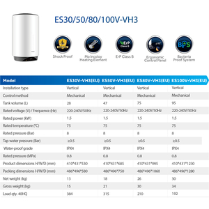 Haute technologie Chauffer l'<span class=keywords><strong>eau</strong></span> rapidement Blanc 28l 47l <span class=keywords><strong>75l</strong></span> Réservoir <span class=keywords><strong>Chauffe</strong></span>-<span class=keywords><strong>eau</strong></span> de stockage <span class=keywords><strong>Chauffe</strong></span>-<span class=keywords><strong>eau</strong></span> électriques - Product Image 6