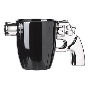 Mug à café en céramique MSH Unique 330 ml avec poignée en forme de pistolet 3D pour un cadeau de la fête des pères - Product Image 1