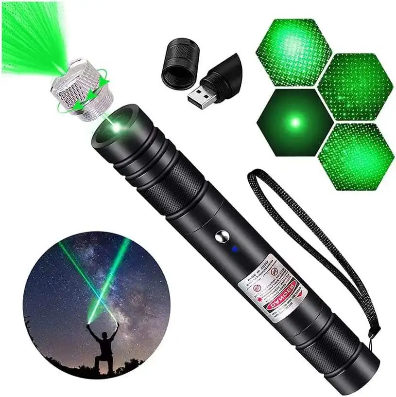 900 Meilen wiederauf ladbarer Laser Green Laser Pointer Pen Astronomie Sichtbares Licht