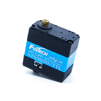 Moteur servo DC à engrenages métalliques avec double arbre, bus série TTL, 20 kg.cm, pour modèles RC, articulations de robots, projets DIY et unités de contrôle