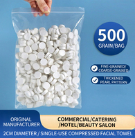 Serviettes faciales compressées jetables pour voyage, directement de l'usine, grand paquet de 500 pièces, serviettes miniatures personnalisables, portables