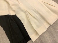 Chemise beige TONG pour femme, hauts RUI décontractés, taille plissée, col rond, en lin, chemise de bureau pour femme, chemise d'été pour femme, imprimé 2022
