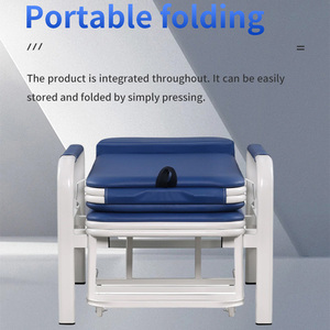 Silla Cama Plegable Moderna para <span class=keywords><strong>Hospital</strong></span>, Silla de <span class=keywords><strong>Acompañante</strong></span> Médica con Estructura de Acero Laminado en Frío para Uso Hospitalario - Product Image 5