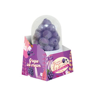 Vente chaude, glace à la crème faible en gras au goût de fruit exotique en forme de raisin 3D, boîte de collation halal, durée de conservation de 12 mois - Product Image 4