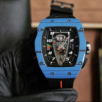 Montre mécanique automatique pour homme, boîtier en fibre durable, squelette, RM055, saphir, sport, plongée, réserve de marche