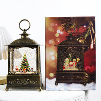 Décorations de Noël Offre Spéciale Cadeaux Musical Navidad Lampe à eau en plastique Lanterne de boule à neige de Noël