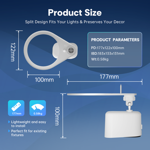 Caméra <span class=keywords><strong>IP</strong></span> YIMMET intégrée au plafond avec micro intégré, vision nocturne CMOS, alertes de mouvement Cloud, visionnage en direct à distance, garantie 1 an - Product Image 5