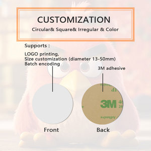 25mm NFC NTAG215 504 byte 13.56 MHz ISO/IEC 14443a Ferrite chống kim loại NFC Vòng thẻ với <span class=keywords><strong>3m</strong></span> keo - Product Image 5
