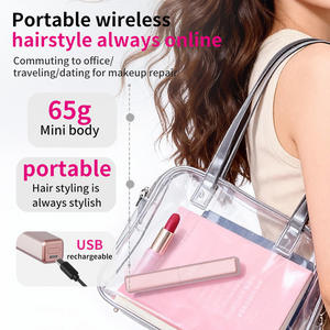 Mini Plancha de Pelo Eléctrica Inalámbrica de Cerámica, Peine Telescópico Portátil para Rizar y Alisar el <span class=keywords><strong>Cabello</strong></span>, Peinado Suave y Delicado, Uso <span class=keywords><strong>en</strong></span> Autocaravanas y Hoteles - Product Image 4