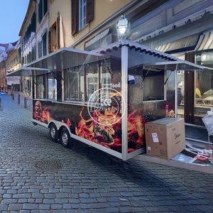 Remolque Combinado para Helados 2025 en Venta, Remolques de Comida para Barbacoa de Europa y China, Remolque de Comida Móvil con Cocina, Restaurante - Product Image 2