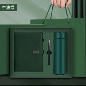 Promotion Company Logo University Graduation Souvenirs Leather Cover Customized A5 Notebook and <b>Thermos</b> <b>Cup</b> Gift Box Set - Product Image 3