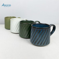 Accepter la vente en gros de tasses à thé en grès japonais avec logo personnalisé prix du fabricant tasse en céramique vintage pour café café