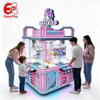 Máquina recreativa de grúa de garras para 4 jugadores, gran oferta, operada con monedas, modo dual, dispensador de premios, para centros comerciales, FEC, OEM