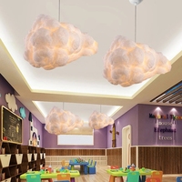 Lampe LED suspendue en soie et coton, design créatif moderne, luminaire décoratif d'intérieur, idéal pour un salon