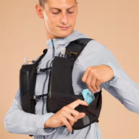 Gilet réfléchissant unisexe avec système d'hydratation réglable, durable, léger, écologique, pour la course en toutes saisons, avec porte-bouteille