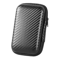 Pabrik Casing Hard Disk Karbon PU EVA untuk HDD Eksternal 2.5 Inch, Tas Penyimpanan Pengisi Daya Baterai