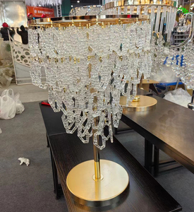 High Quality Crystal Metal <strong>Flower</strong> <strong>Vase</strong> Holders Centerpieces Crystal <strong>Flower</strong> Arrangement Stand Table Wedding Centerpieces - Product Image 1