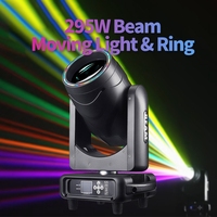 Projecteur à tête mobile Yinuo Professional Mini 295W avec bande LED RGBW, culot E27, contrôle DMX512 pour discothèque, DJ, scène