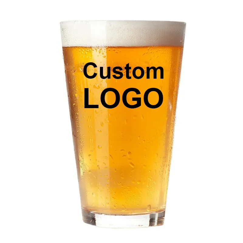 Vente en gros de pinte à sublimation de 16oz avec logo personnalisé pour bière artisanale