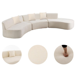 Juego de sofá de estilo moderno, sofá de 3 asientos, muebles de Silla, tela curvada de nuevo diseño, Life Rome, muebles de dormitorio de lujo, paquete de cartón - Product Image 5