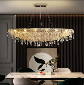 Zèle éclairage salon moderne luxe goutte de pluie lustre en cristal plafonnier à vendre - Product Image 1