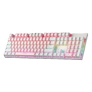 คีย์บอร์ดเกมมิ่งแบบมีสาย 80% สวิตช์สีน้ำเงิน DIY ปรับแต่งสีได้ 20 โหมดไฟ RGB คีย์บอร์ดกลไก 87 ปุ่ม ใหม่ แบบ USB Plug and Play คีย์บอร์ด 80% - Product Image 4