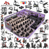 APEXHQ - Paquete Completo de Máquinas de Entrenamiento de Fuerza con Pesas Libres para Fisicoculturismo Profesional, para Gimnasios y Clubes de Fitness