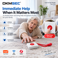 Bouton d'urgence SOS intelligent Tuya WiFi Zigbee sans fil pour personnes âgées avec alerte via application pour la sécurité à domicile