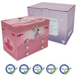 Boîte à bijoux musicale classique Jakos Factory Ballerina pour filles, boîte de rangement personnalisée, boîte à musique, cadeau <span class=keywords><strong>d</strong></span>'anniversaire - Product Image 4