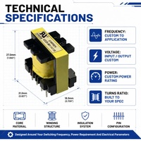 Transformateur de puissance de type EE EE10 EE13 EE25 Haute fréquence Flyback Entrée 110V Sortie 36V 1 à 5W 120V