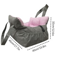 Coussin de voiture pour chien en gros, imperméable et pliable, avec sangles de sécurité, lit de transport Oxford pour petits chiens, personnalisable OEM