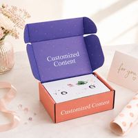 Boîtes d'expédition en papier kraft recyclable, boîtes d'expédition en carton ondulé avec logo personnalisé pour l'emballage cosmétique