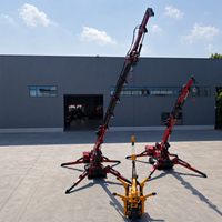 Grue araignée mobile télécommandée de haute qualité, 5 tonnes, 17 m, pour travaux de toiture