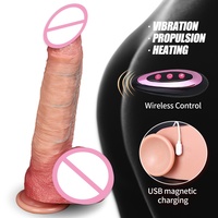 3-in-1 Realistisches Spielzeug Dilbo für Frauen, 25 cm Dicker Riesiger Silikon-Dildo mit Hautähnlicher Textur, Freihändiges Spielzeug für Erwachsene