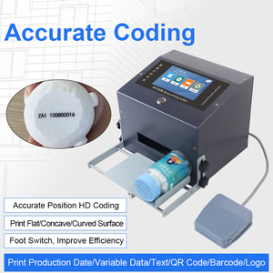 Mesin <span class=keywords><strong>Coding</strong></span> Desktop kecepatan tinggi untuk tanggal produksi nomor Batch kode QR tutup botol kemasan untuk Printer Label fleksibel - Product Image 2