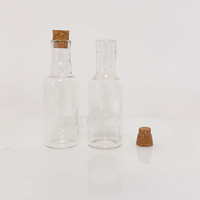 Bouteille en verre sur mesure avec bouchon en liège, pot en verre avec bouchon en bois, flacon en verre avec bouchon en liège