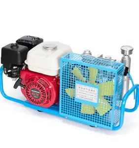 No External Power Required Auto Stop 300bar Mini Gasoline Portable Air Compressor For Diving