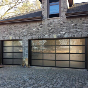 Porte de <span class=keywords><strong>garage</strong></span> en verre pleine vue personnalisée Porte de <span class=keywords><strong>garage</strong></span> électrique à télécommande à la mode en verre enduit ou dépoli - Product Image 4