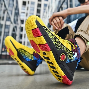 Vente Flash Chaussures de <span class=keywords><strong>Basket</strong></span> Montantes <span class=keywords><strong>Pas</strong></span> Chères Hommes Femmes Imprimées Baskets d'Extérieur à <span class=keywords><strong>Plateforme</strong></span> Chaussures de Sport Garçons - Product Image 3