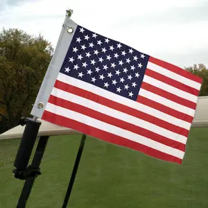 Kustom Colorfast sisi ganda USA America Boat Golf Cart bendera