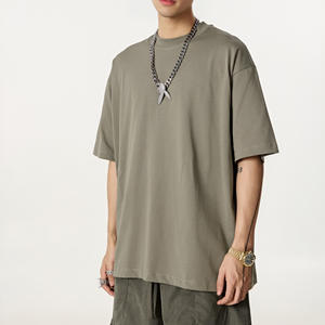 Camiseta de Hombre de Color Sólido, Estilo Casual Hip Hop, 100% Algodón, Manga Corta, Suave, Transpirable, Corte Regular, para Uso Diario en Verano - Product Image 2