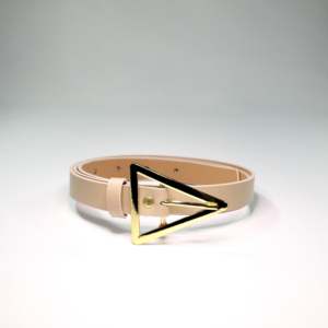 Ceinture pour femme avec boucle triangulaire dorée, style décontracté, placage en alliage - Product Image 2